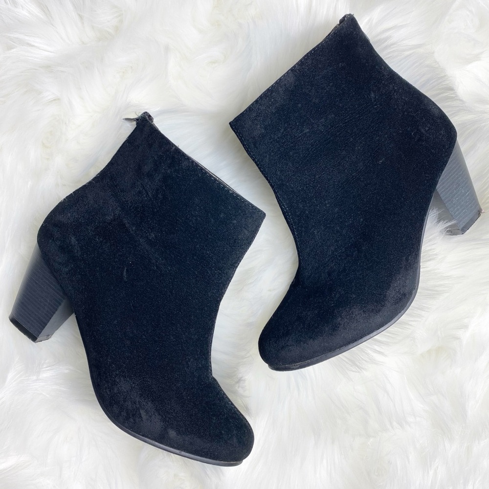 Torrid Black Faux Suede Ankle Boots Booties Women Size 7